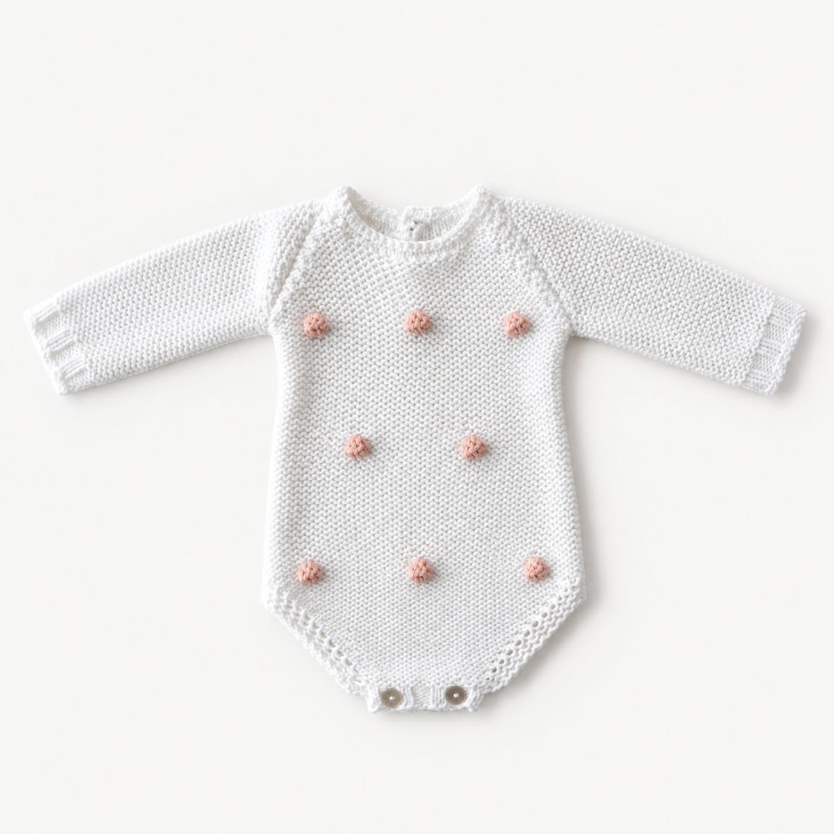 Pelele Bodoque Blanco y Rosa Empolvado