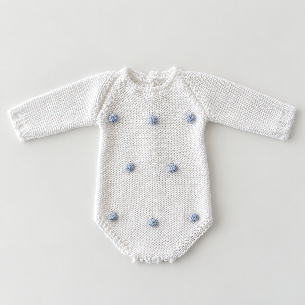 Pelele Bodoque Blanco y Azul Empolvado