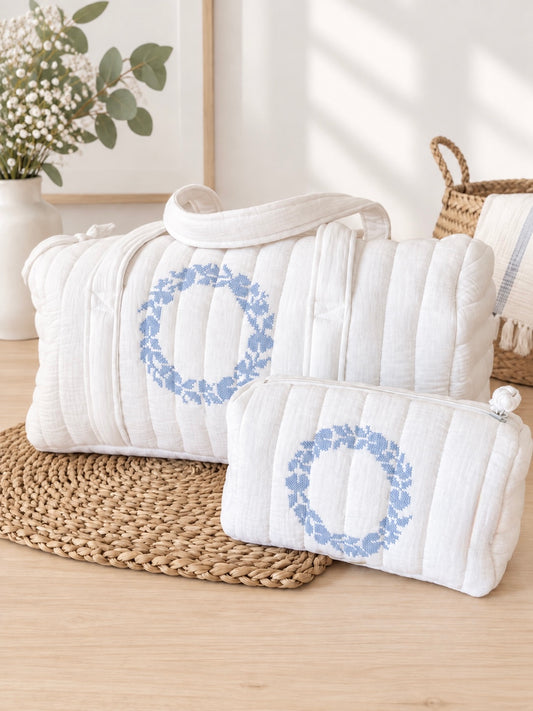 Set de Bolsa y Neceser Azul Empolvado