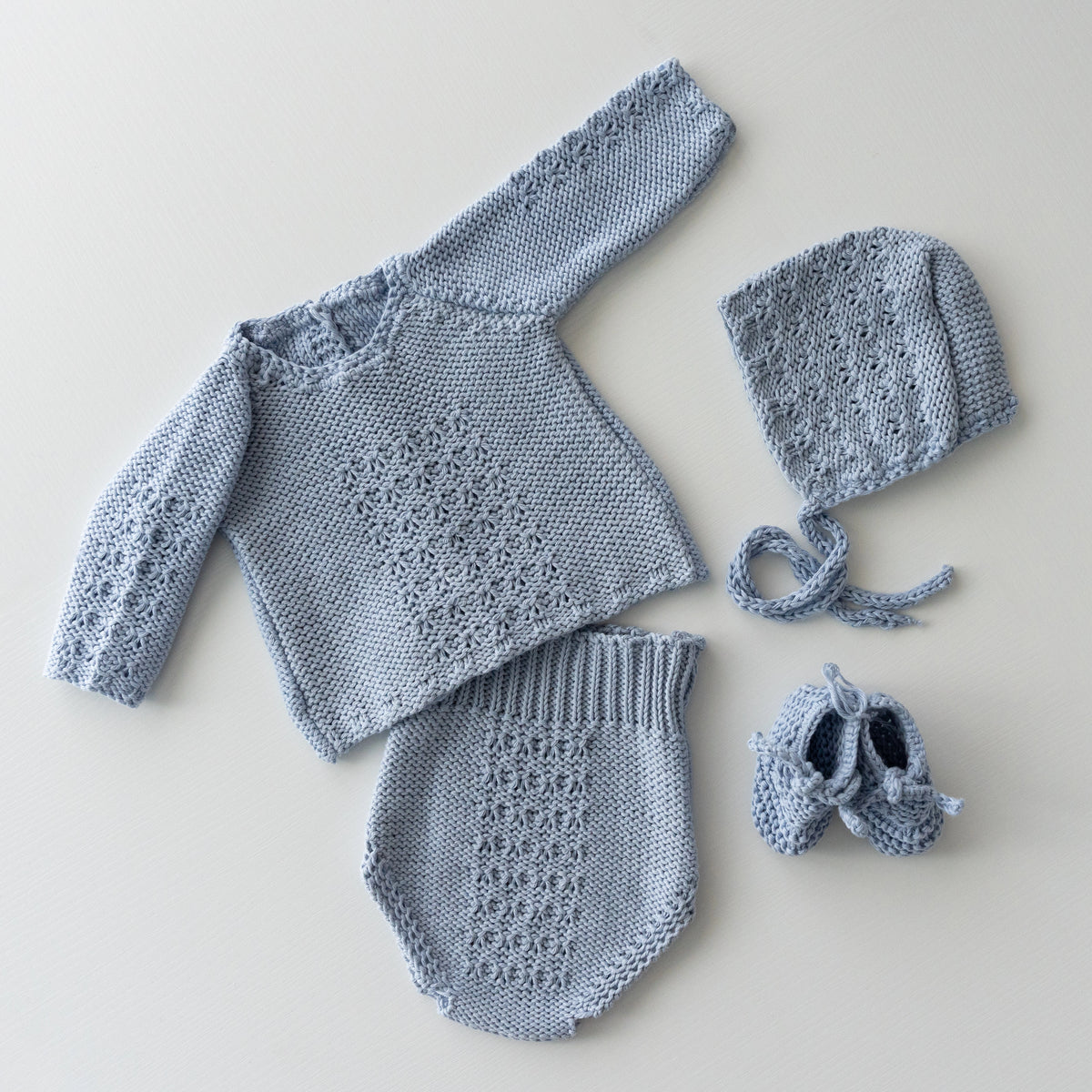 Conjunto completo  Federica Azul Empolvado