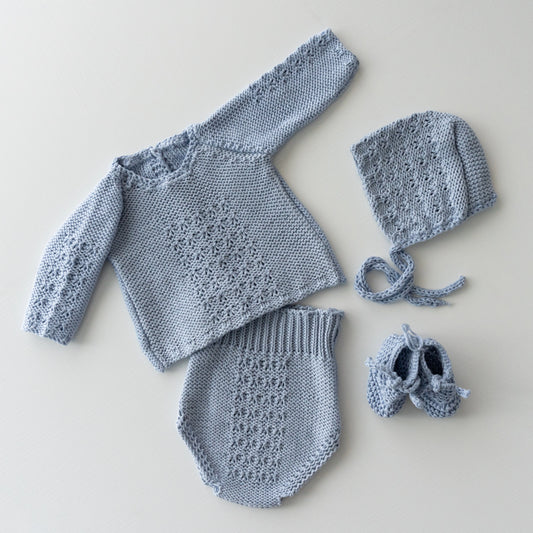 Conjunto completo  Federica Azul Empolvado