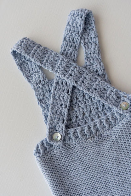 Peto Crochet en Azul Empolvado